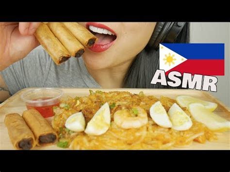 ASMR SEAFOOD PALABOK LUMPIA FILIPINO FOOD EATING SOUNDS NO TALKING SAS ASMR