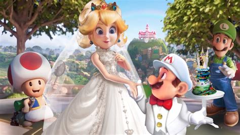 the super mario bros movie wedding princess peach and mario get married ️ kluz cartoon ironic