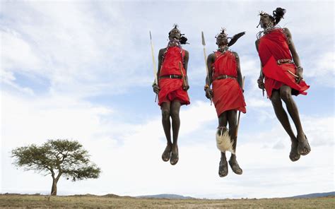 Kenya The Adumu Or “jumping Dance Is One Of The Rituals Of The