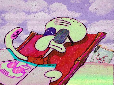 Check out this fantastic collection of spongebob aesthetic desktop wallpapers, with 23 a collection of the top 23 spongebob aesthetic desktop wallpapers and backgrounds available for download for. "Vaporwave Low-FI Aesthetic Squidward" Posters by ...