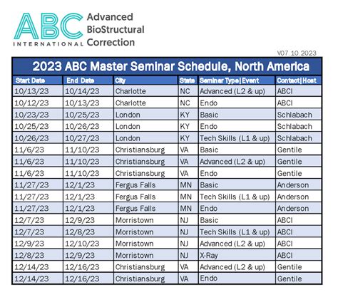 Abc Schedule And Events Abc International Institute