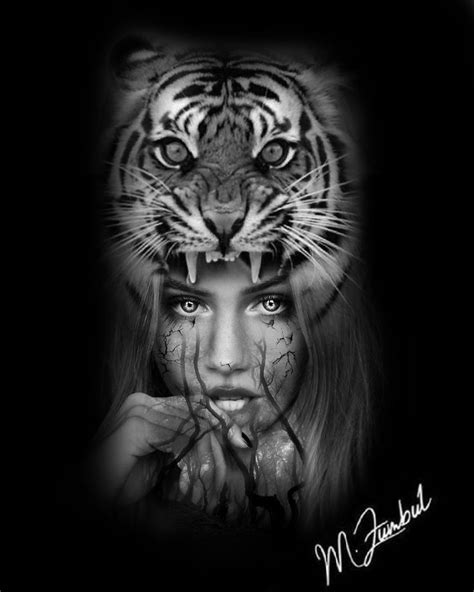 Tiger Woman Tattoo Design