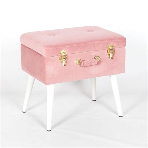 Suitcase Stool Etsy Uk Pink Suitcase Shabby Chic Pink Chic Pink