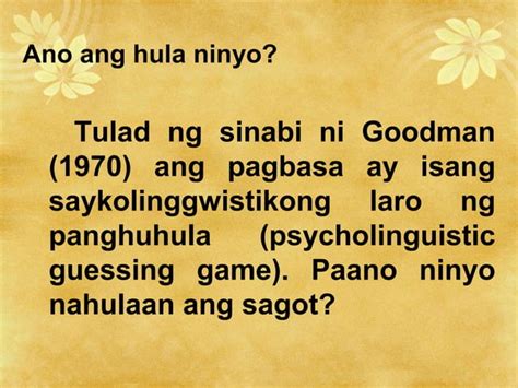 Teorya At Pananaw Sa Pagtuturo Ng Pagbasa Final