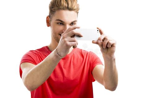 Young Man Taking A Selfie Stock Image Image Of Smart 59163225