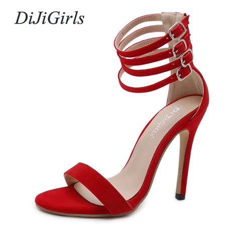 dijigirls summer fashion women s high heels sandals ladies celebrity sandals buckle strap shoes