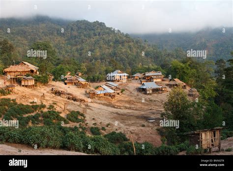 An Akha Village In Northern Laos Stock Photo Alamy
