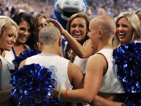 Colts Cheerleaders Shave Heads To Honor Chuck Pagano