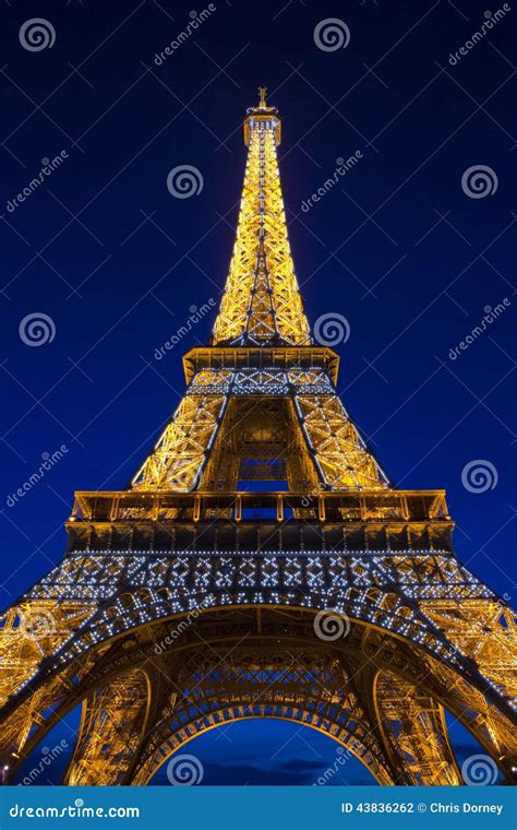 The Eiffel Tower In Paris At Dusk Editorial Photography Image Of