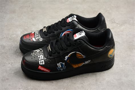 Supreme X Nike Air Force 1 Low Nba Black Mens And Womens Size For Sale