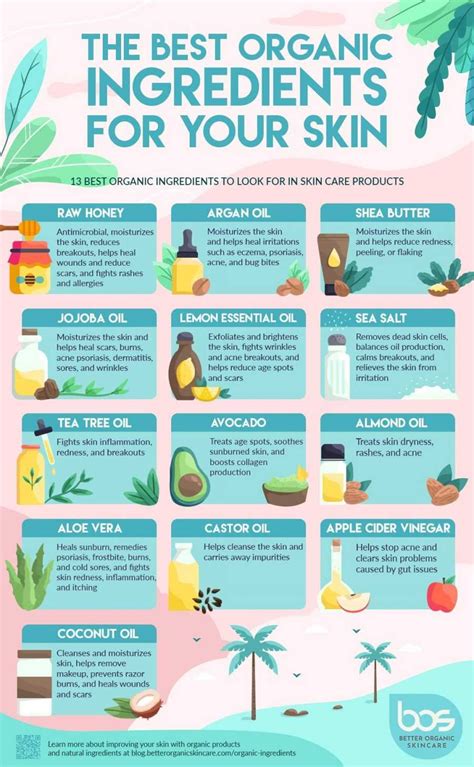 The Best Organic Ingredients For Your Skin 40 Skinny Skincare Infographics