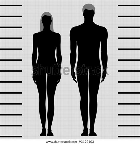 Male Female Body Templates Front View Stock Vector Royalty Free 93192103