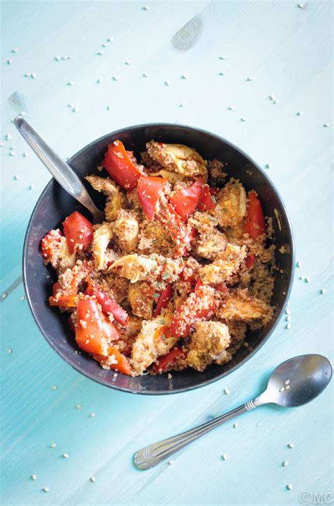 In una padella con olio extravergine d'oliva, fate rosolare. Cous cous di saraceno con straccetti di pollo e peperoni ...