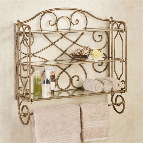 Simply mount it to a wall with the included hardware. Abbianna Wall Shelf with Towel Bar | Wall shelves, Wall ...