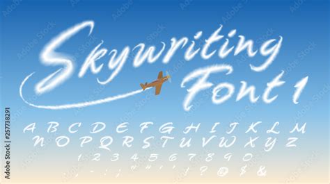 Skywriting Font 1 Vapor Inspired Upper Case 50 Characters For People