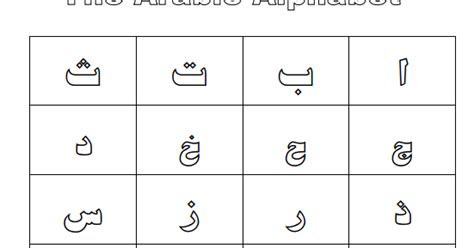 Arabic Alphabet Progressreference Chart Tj Homeschooling
