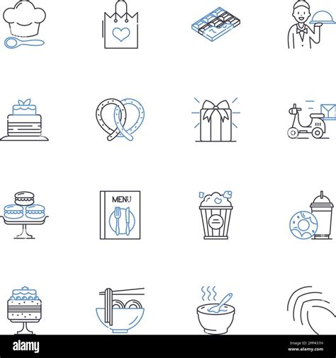 Farmer market line icons collection. Fresh, Organic, Local, Produce