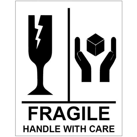 Lacking physical or emotional strength; Fragile Handle With Care Self Adhesive Labels 75x100mm ...