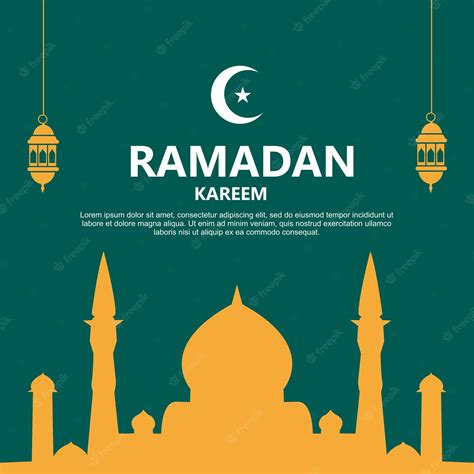 Premium Vector Beautiful Ramadan Kareem Greeting Card