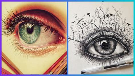 Creative Ideas To Draw A Realistic Eye Drawing Sketch And