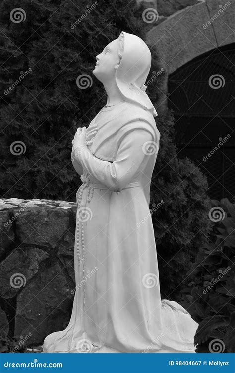 Close Up Of The Blessed Virgin Mary Statue Figure Catholic Praying For