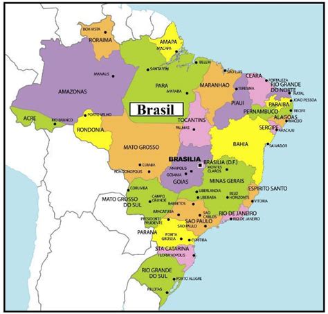 Estados E Capitais Do Brasil Toda Matéria