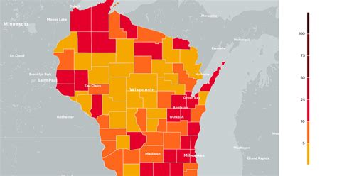 Wisconsin Covid 19 Map Tracking The Trends