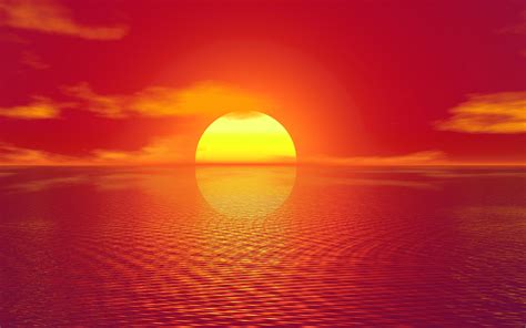 Download Wallpapers Ocean Sunset 4k Bright Sun Sea For Desktop With