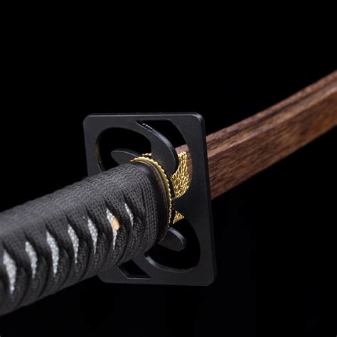 Handmade Wooden Blade Bokken Practice Katana Samurai Sword With Black