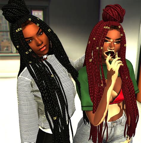 Madame Sims 4 Sims Hair Sims 4 Black Hair Poetic Braids