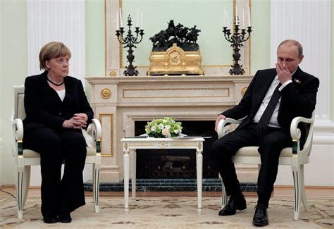 In Talks With Merkel Putin Calls For Improving Relations With Europe