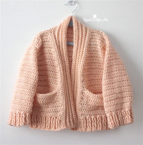 Caron Crochet Chill Time Childs Cardigan From Yarnspirations