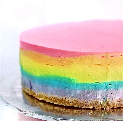 No Bake Rainbow Cheesecake Sherbakes