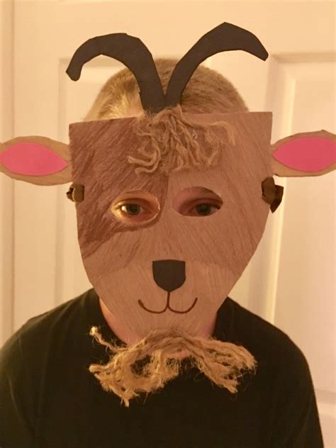 Diy Goat Mask Diy Costumes Kids Animal Crafts For Kids Goat Mask