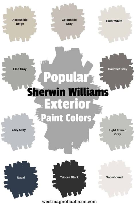 Popular Sherwin Williams Exterior Paint Colors West Magnolia Charm