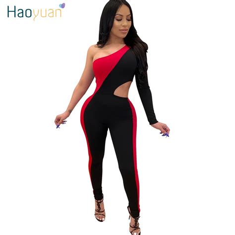 Haoyuan Sexy Rompers Womens Jumpsuit Stretch Summer Clother One Piece Club Body Outfits One