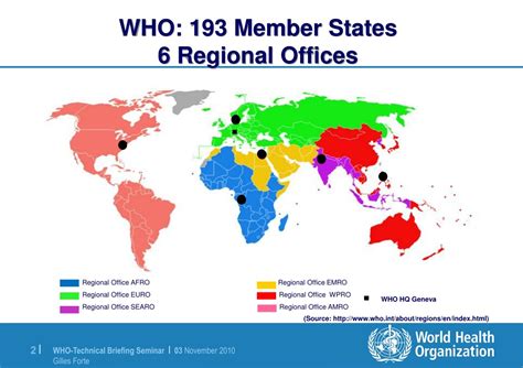Ppt Who 193 Member States 6 Regional Offices Powerpoint Presentation