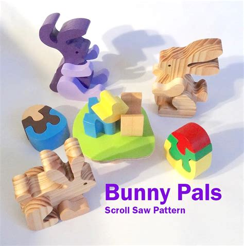 Bunny Pals Scroll Saw Wood Toy Plans And Patterns Pdf Download Etsy