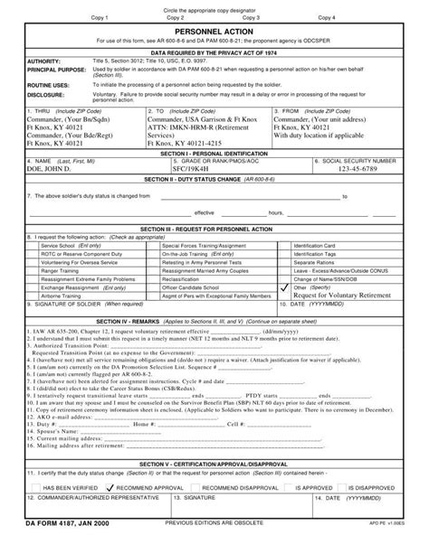 Da 4187 Example Form ≡ Fill Out Printable Pdf Forms Online