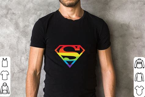 Awesome Superman Gay Pride Logo Lgbt Shirt Hoodie Sweater Longsleeve T Shirt