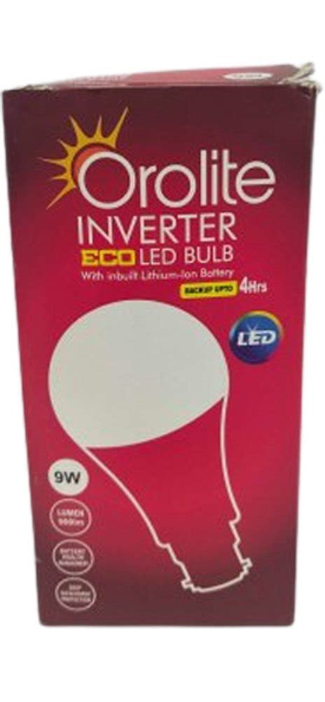 Round Cool White Orolite Inverter Eco Led Bulb 9w At Rs 375piece In