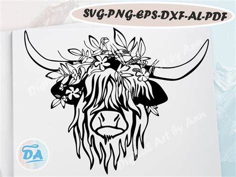Highland Cow Svg Cow Svg Heifer Svg Svg Files For Cricut Etsy In 2021