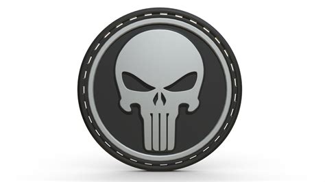 3d Punisher Logo Cgtrader