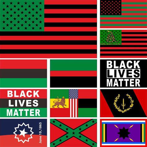 Usa African American Flag Juneteenth Black Lives Matter Heritage Unia