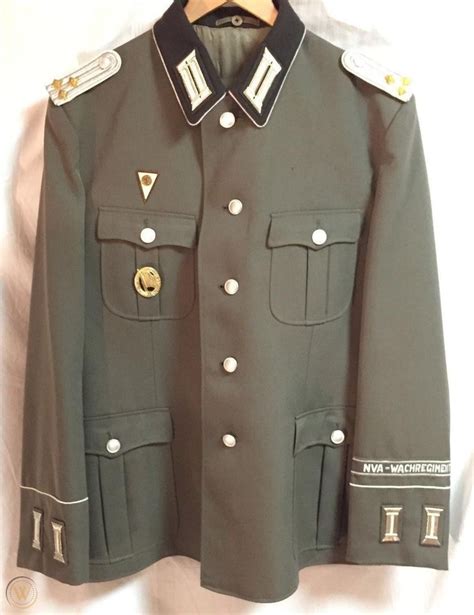 East German Army Nva Dark Collar Officer Uniform Tunic Pants Visor