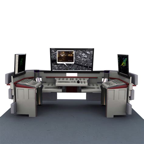 3d Futuristic Control Desk Model
