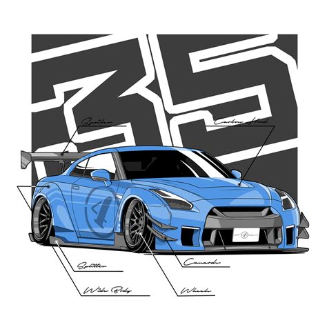 Gtr R35 Drawing at GetDrawings | Free download