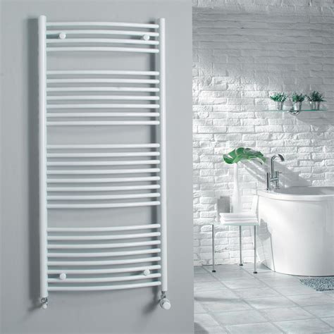 A towel warmer can be a luxurious addition to your bathroom, always offering a warm towel after a shower or bath during cold winter months. Kudox White Towel Warmer (H)1324mm (W)600mm | Departments | DIY at B&Q