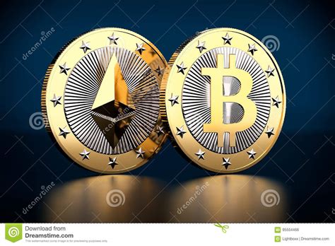 What is the difference between bitcoin and ethereum? Bitcoin E Ethereum - Dinheiro Virtual Foto Editorial ...