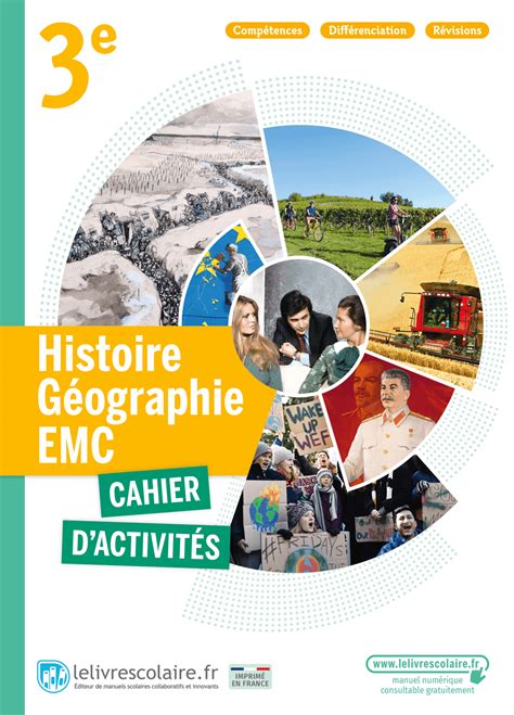 Manuel Histoire Géographie EMC 3e Cahier dactivités 2021